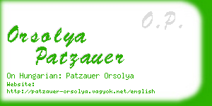 orsolya patzauer business card